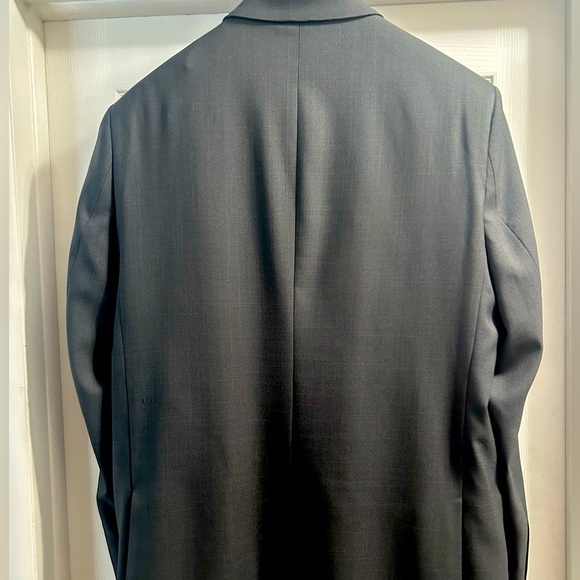 Haggar, tailored fit, travel Performance Stria Suit Jacket, dark Heather gray - Picture 8 of 8